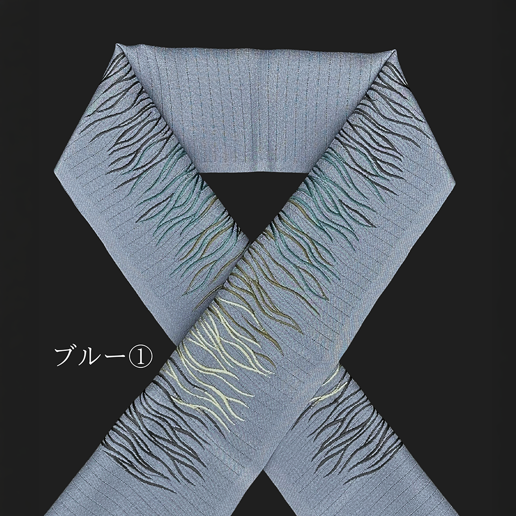 ポリエステル半衿：絽  刺繍ゆらぎ