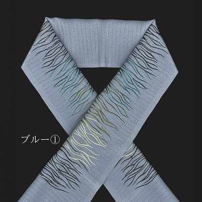 ポリエステル半衿：絽  刺繍ゆらぎ
