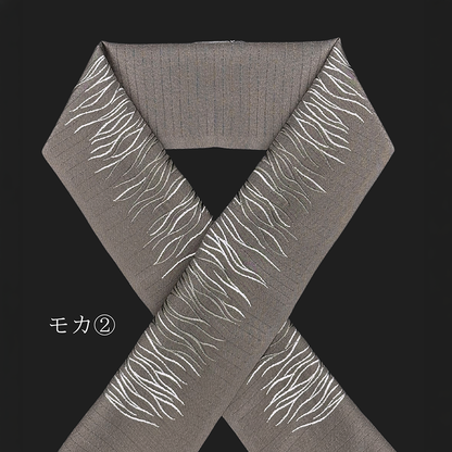 ポリエステル半衿：絽  刺繍ゆらぎ